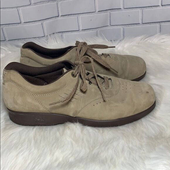 SAS Free Time Bone Suede Walking Shoes Size 8 - Picture 4 of 6